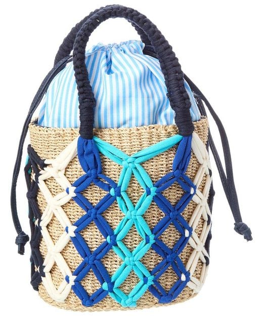 Rafe New York Blue Michelle Bucket Tote