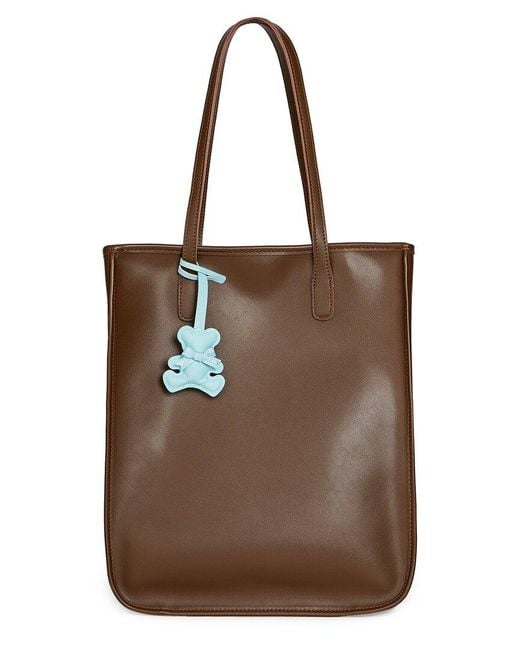 Tiffany & Fred Paris Brown Smooth Leather Double Handle Tote
