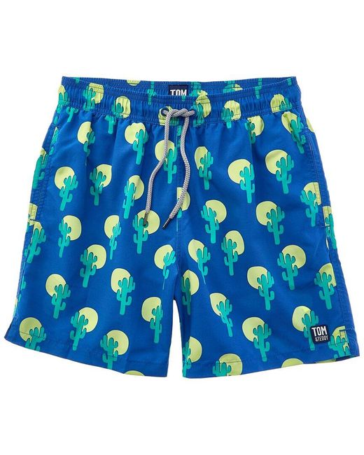 Tom & Teddy Blue Cactus Swim Trunk for men