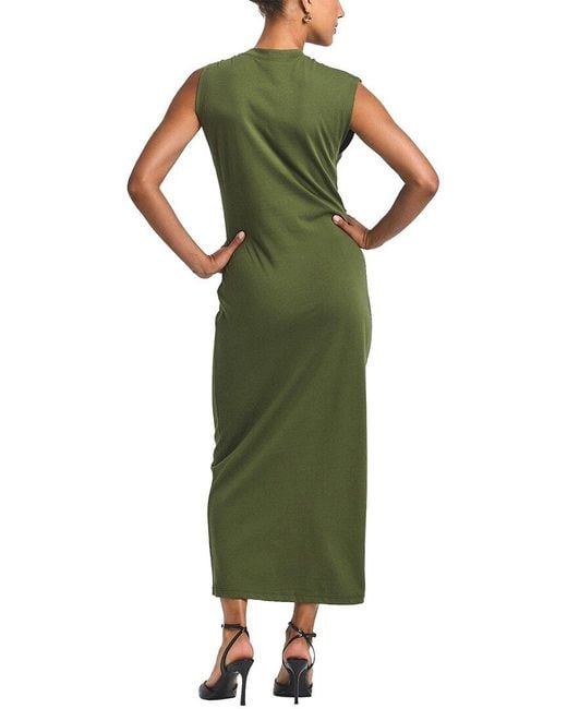 10 Crosby Derek Lam Green Evelise Asymmetric Embellished Twist Dress