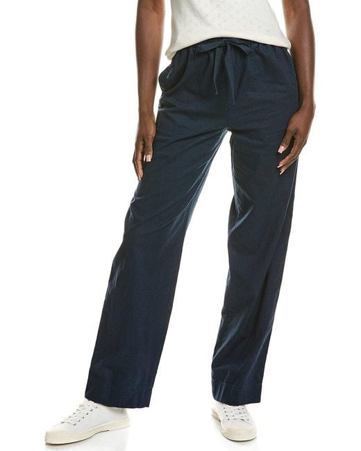 Vince Blue Tie-Front Pull-On Pant