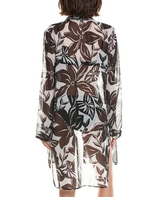 Carmen Marc Valvo Black Convertible Shirt