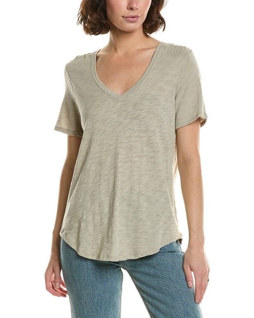 ATM Gray V-Neck T-Shirt