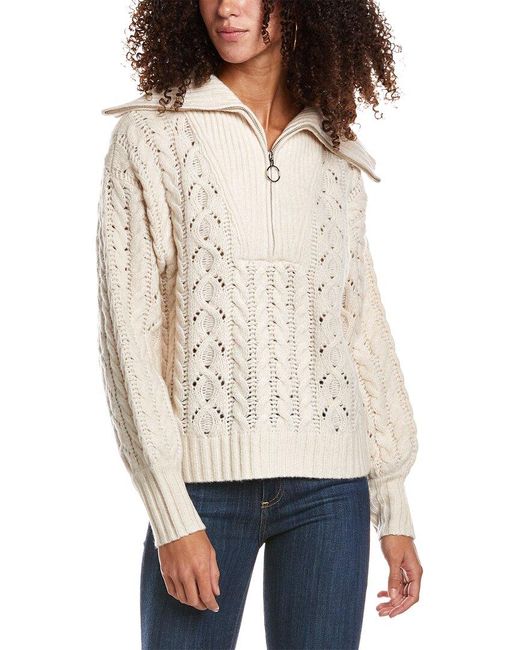 DH New York White Finley Wool & Cashmere-blend Pullover