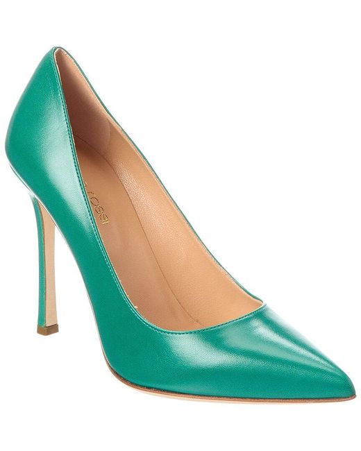 Sergio Rossi Green Leather Pump