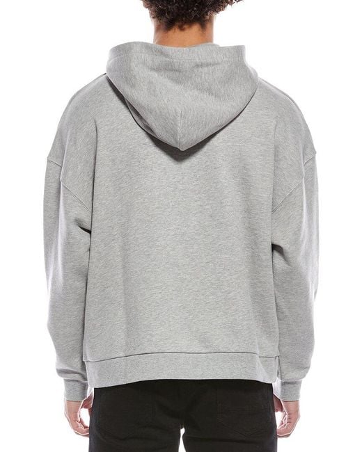 Palm Angels Gray Hooded Sweatshirt for men