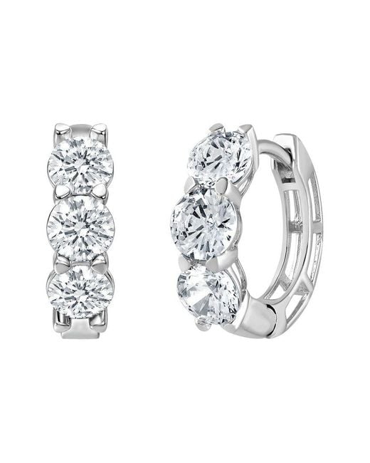 Lab Grown Diamonds White 14K 2.00 Ct. Tw. Lab-Grown Diamond Hoop Earring