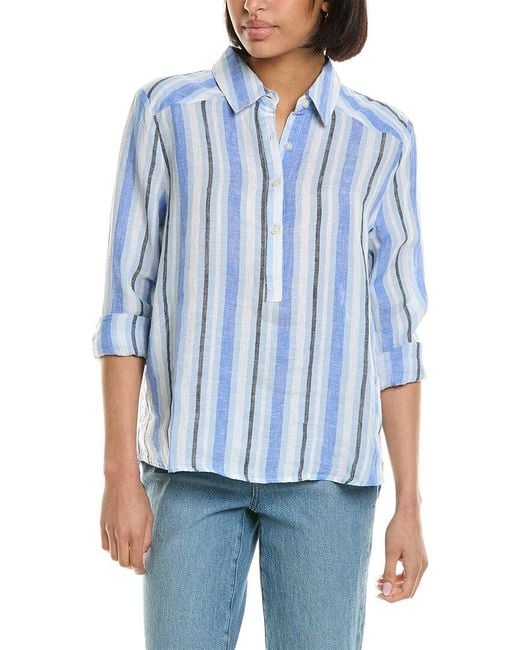 HIHO Blue Shade Linen Shirt