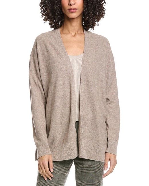Eileen Fisher Natural Long Linen-Blend Cardigan