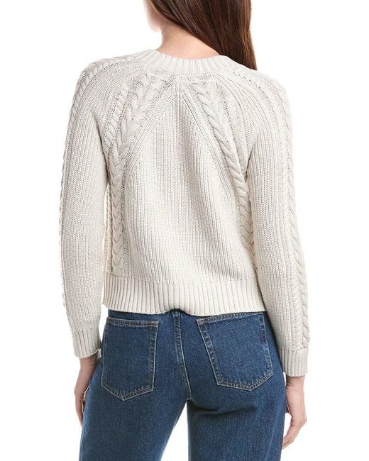 Isla White Frida Cable Cardigan