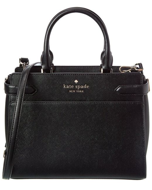 Kate Spade Black Staci Saffiano Leather Medium Satchel