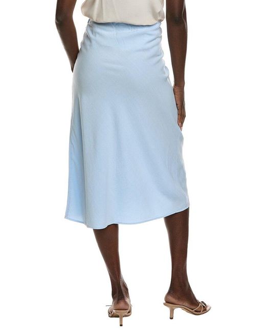 Bella Dahl Blue Bias Midi Skirt
