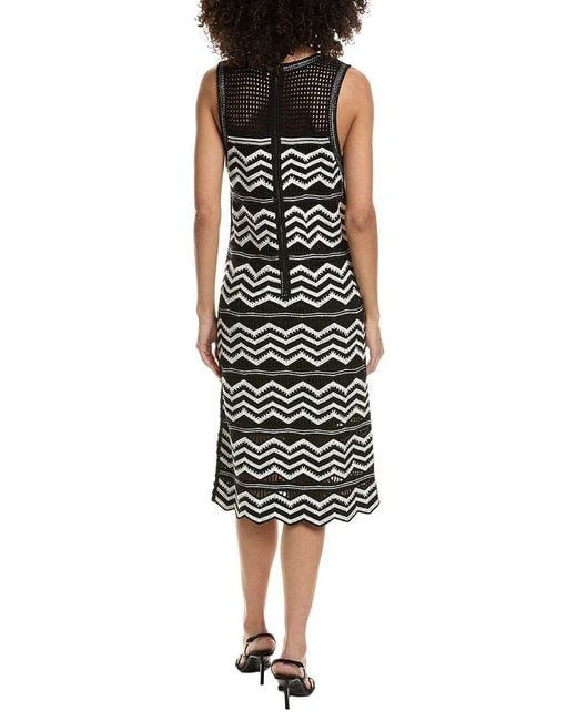 Karl Lagerfeld Black Sleeveless Chevron Knit Sweater