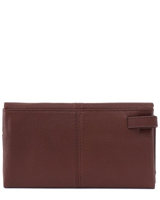 Hobo International Purple Keen Leather Continental Wallet / Wristlet