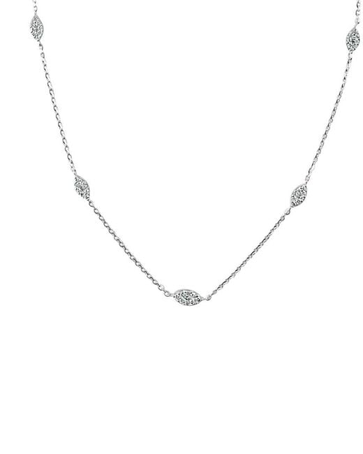 Sabrina Designs Metallic 14k 0.32 Ct. Tw. Diamond Station Necklace