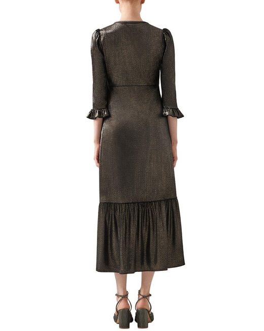 L.K.Bennett Brown Deborah Peplum Dress