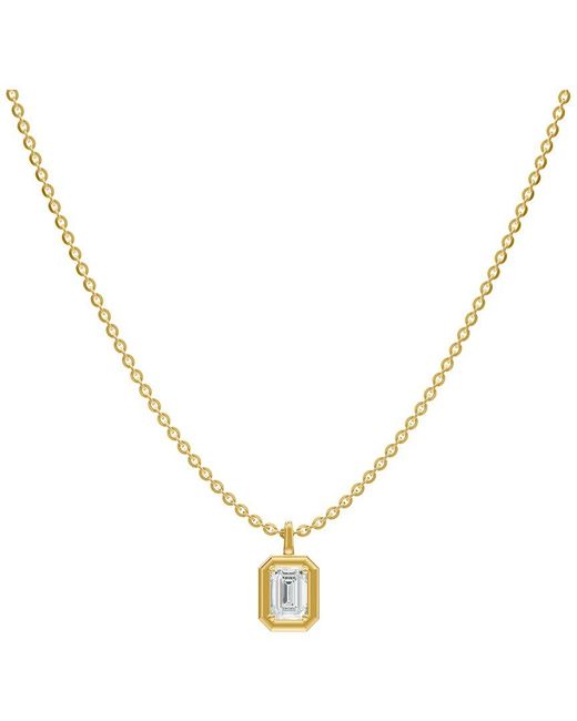 Lab Grown Diamonds Metallic 18K Plated 1.00 Ct. Tw. Lab-Grown Diamond Necklace