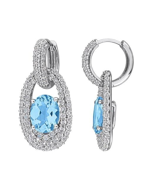Rina Limor Blue 8.11 Ct. Tw. Topaz Earrings