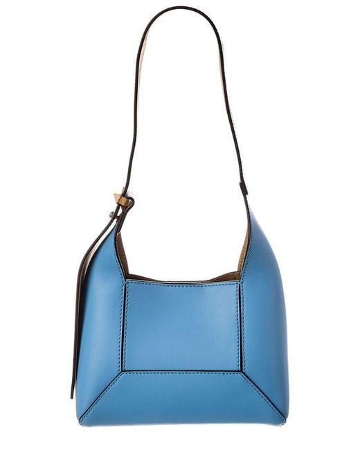 Jimmy Choo Blue Diamond Small Leather Hobo Bag