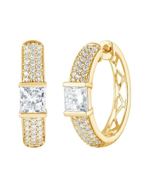 Lab Grown Diamonds Metallic 14K 1.00 Ct. Tw. Lab-Grown Diamond Hoop Earring