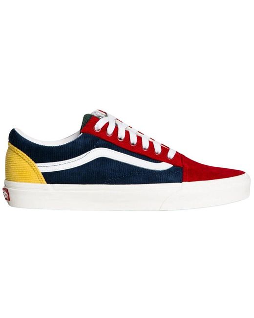 Vans Red Old Skool Canvas & Suede Sneaker for men