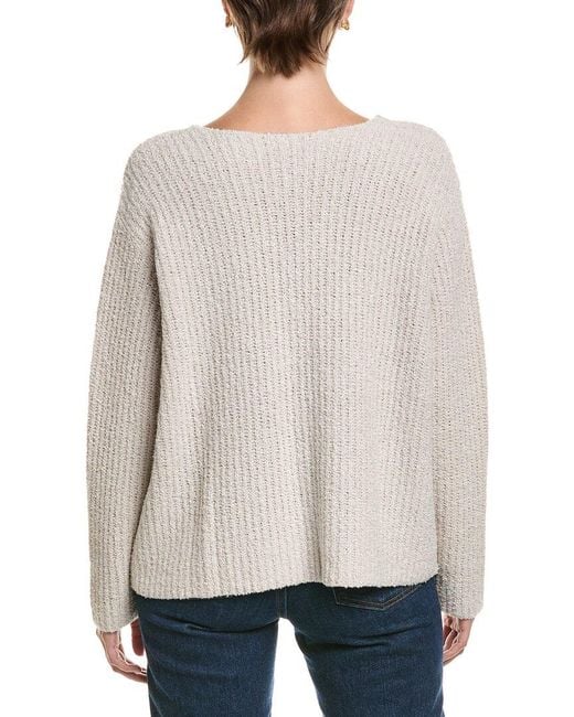 Eileen Fisher Gray V-Neck Sweater