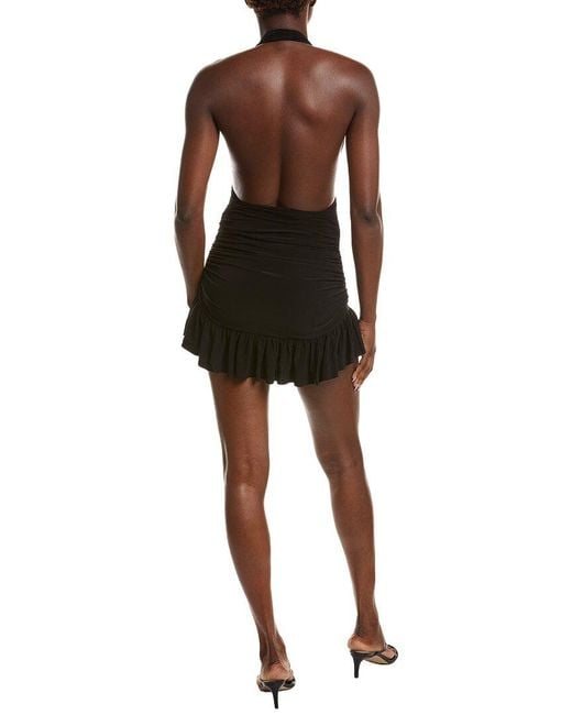 Norma Kamali Black Mio Mini Dress