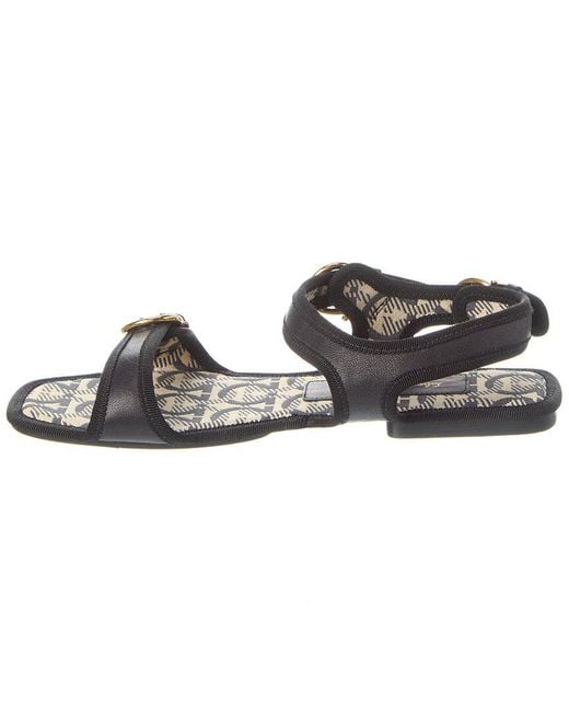 Ferragamo Black Nomadic Leather Sandal