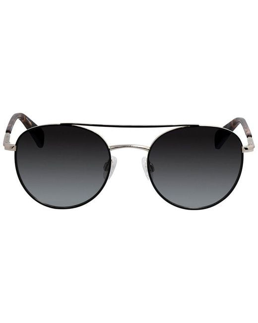 Rag & Bone Round Black Grey Gradient Sunglasses