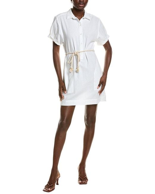 Lilla P White Half Placket Shirtdress