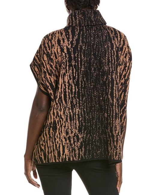 Anne Klein Brown Luxe Animal Print Tunic