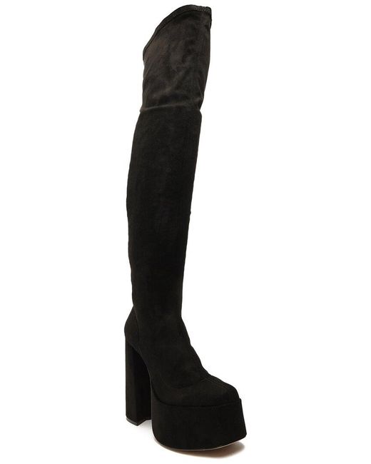 SCHUTZ SHOES Black Shirley Leather Over The Knee Boot