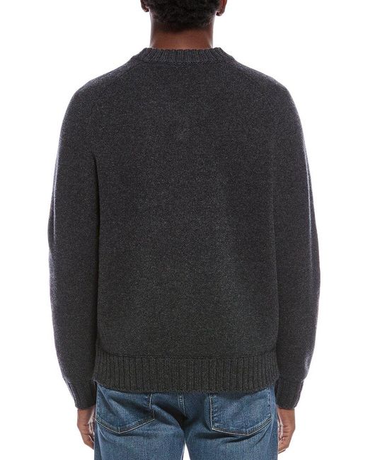 Theory Black Heavy Wool & Cashmere-Blend V-Neck Sweater for men