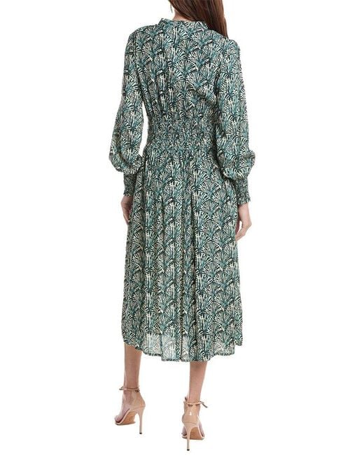Masai Green Printed Midi Dress