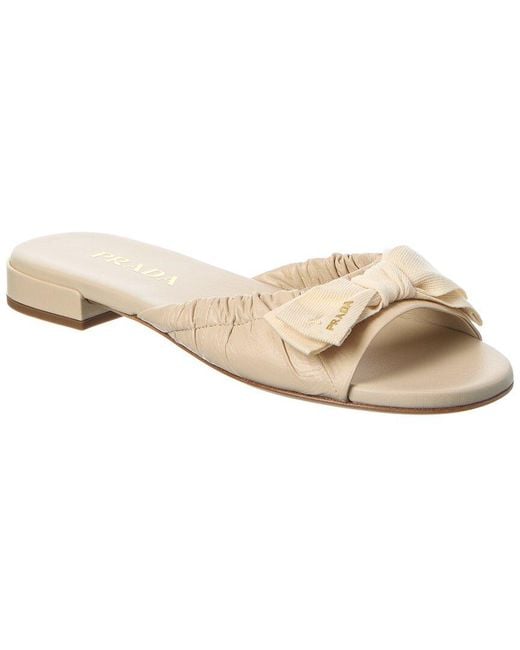 Prada Natural Leather Sandal