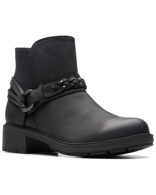 Clarks Black Hearth Kaylie Leather Bootie