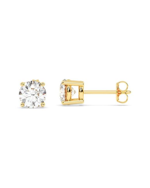Lab Grown Diamonds Metallic 14K 1.00 Ct. Tw. Lab-Grown Diamond Earrings