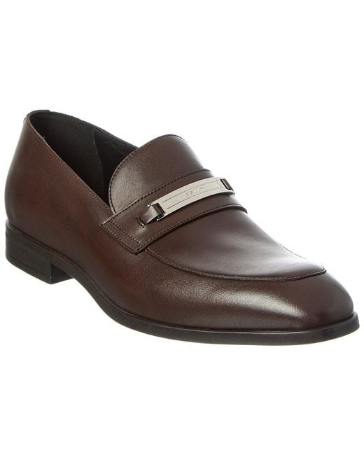 Bally Brown Onizy Leather Loafer for men