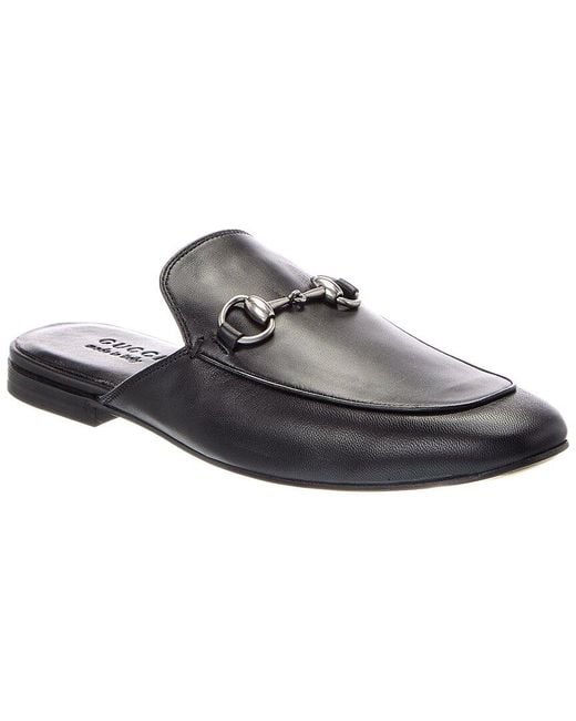 Gucci Black Horsebit Leather Mule