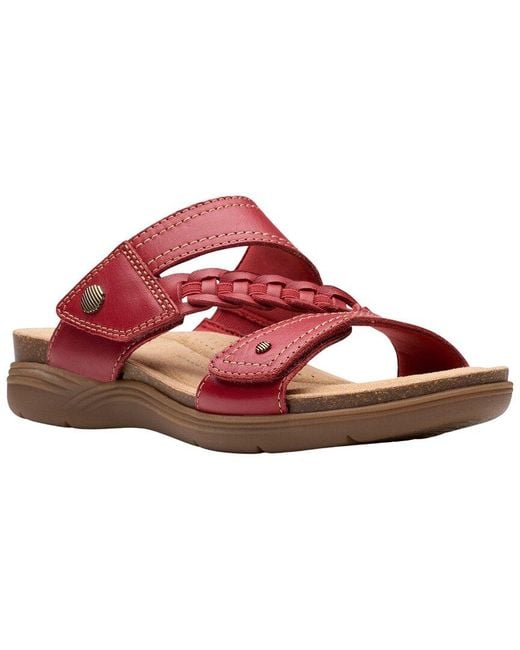 Clarks Pink April Raelyn Leather Sandal
