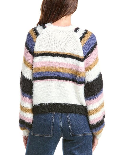 Saltwater Luxe Gray Fuzzy Eyelash Sweater