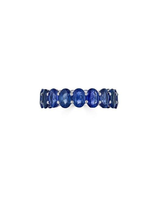 Diana M Blue Fine Jewelry 18K 10.69 Ct. Tw. Sapphires Eternity Ring