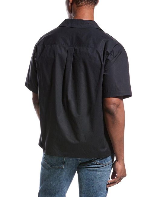 FRAME Black Camp Collar Shirt for men