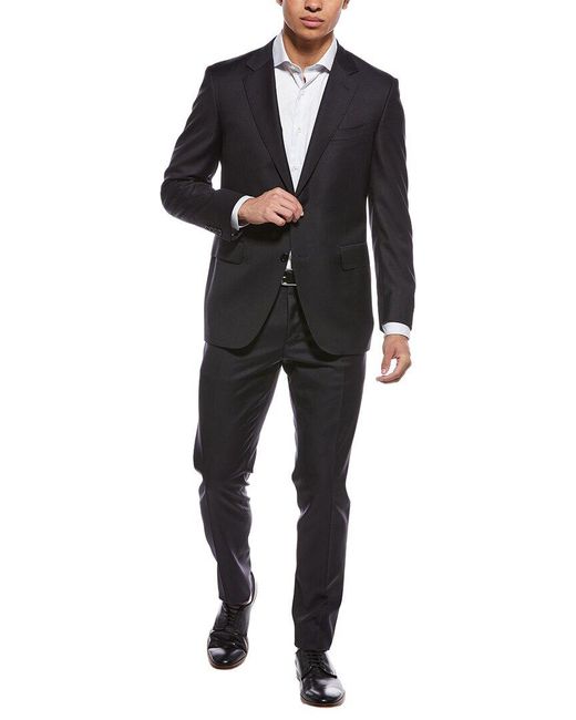 Canali Black 2Pc Wool Suit for men