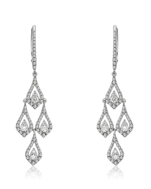 Diana M Metallic Fine Jewelry 14k White Gold 0.88 Ct. Tw. Diamond Earrings