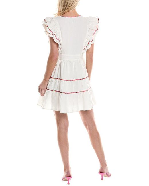 CROSBY BY MOLLIE BURCH Natural Holcomb Linen-blend Mini Dress