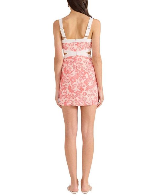 MINKPINK Red Petal Contrast Mini Dress