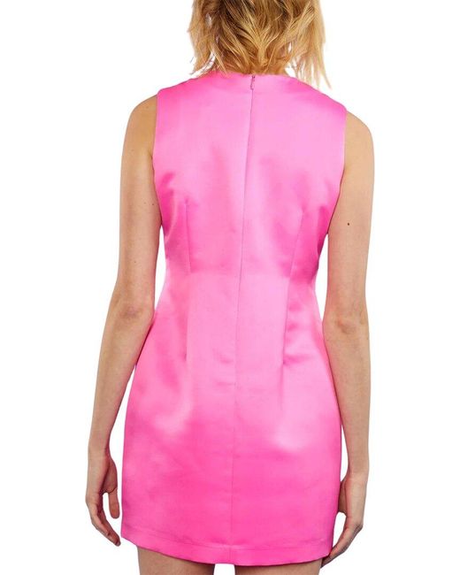 Cynthia Rowley Pink Crystal Fitted Silk Shift Dress