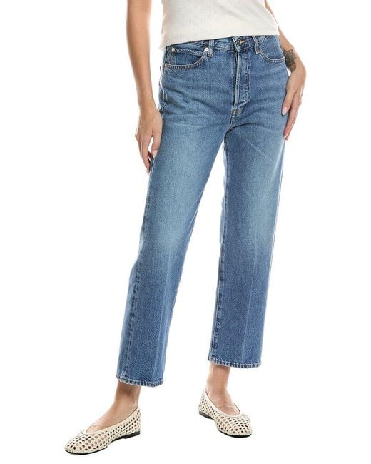 FRAME Blue The Vertical Crop Jean