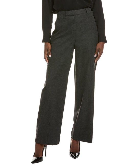 Kenneth Cole Black Flannel Wide Leg Pant